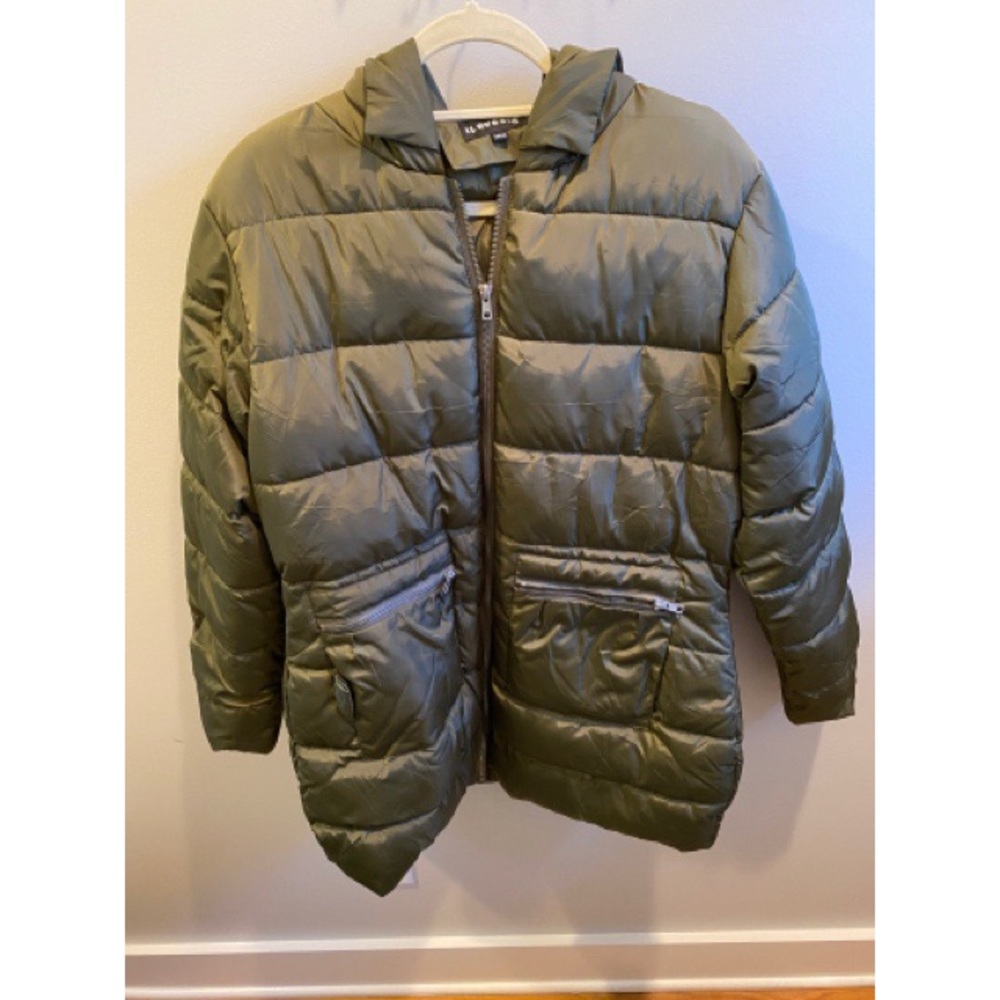 Army Green puffer coat